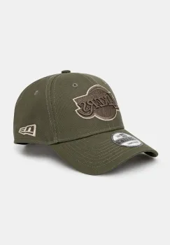 New Era sapca de baseball din bumbac culoarea verde, neted, 60595198 imagine
