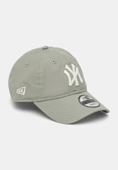 New Era sapca de baseball din bumbac culoarea verde, neted, 60595475 imagine