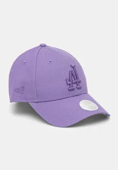 New Era sapca de baseball din bumbac culoarea violet, neted, 60595173 imagine