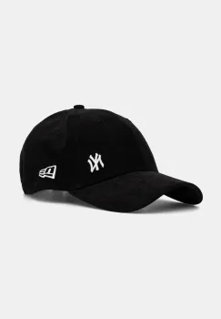 New Era sapca de baseball din catifea culoarea negru, 60691112 imagine
