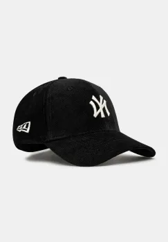 New Era sapca de baseball din catifea culoarea negru, cu imprimeu, 60595254 imagine