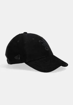 New Era sapca de baseball din catifea culoarea negru, cu imprimeu, 60595431 imagine