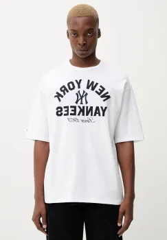 New Era tricou din bumbac culoarea alb, cu imprimeu, 60684327 imagine