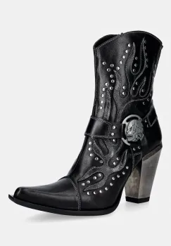 New Rock botine femei din piele NOMADA NEGRO LUX, BOX PLANE, BULL ACERO imagine