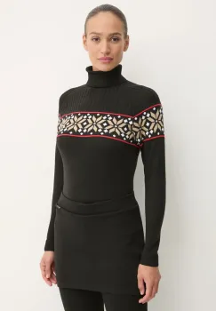 Newland pulover Henriette femei, culoarea negru, cu guler, N46561.145 imagine