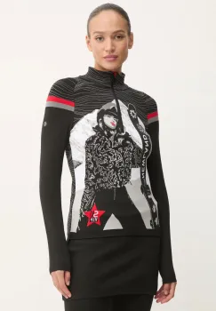 Newland pulover Katniss femei, culoarea negru, light, cu guler, N46576.108 imagine