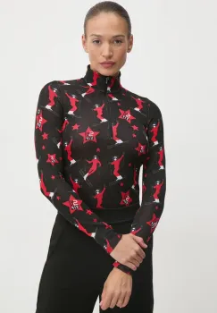 Newland pulover Kendra femei, culoarea negru, cu guler, N46578.99 imagine