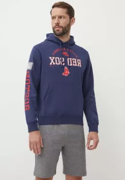 Nike bluza Boston Red Sox barbati, cu gluga, cu imprimeu imagine