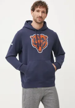 Nike bluza Chicago Bears barbati, culoarea albastru marin, cu gluga, cu imprimeu, NKDK-41L-7Q-N09 imagine