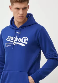 Nike bluza Los Angeles Dodgers barbati, culoarea violet, cu gluga, cu imprimeu imagine