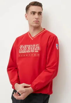 Nike bluza San Francisco 49ers barbati, culoarea rosu, cu imprimeu, 02F4-6DL-73-5UB imagine