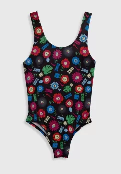 Nike Kids costum de baie dintr-o bucata pentru copii GARDEN PARTY culoarea negru imagine