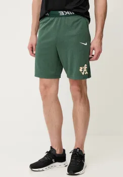 Nike pantaloni scurti de antrenament Oakland Athletics culoarea verde, 015E-11E6-FZ-HVB imagine