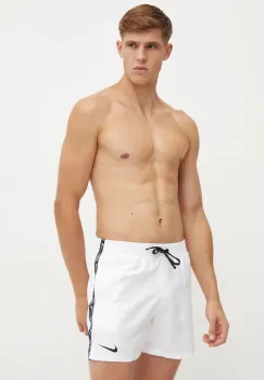 Nike pantaloni scurti de baie culoarea alb imagine