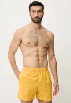 Nike pantaloni scurti de baie culoarea galben, NESSF560 imagine