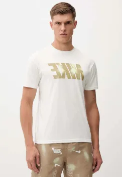 Nike tricou de inot culoarea bej, NESSF569 imagine