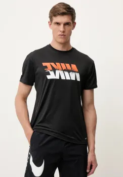 Nike tricou de inot culoarea negru, NESSF473 imagine