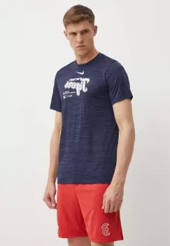 Nike tricou Detroit Tigers barbati, culoarea albastru marin, cu imprimeu imagine