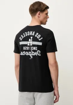 Nike tricou din bumbac Los Angeles Dodgers culoarea negru, cu imprimeu, N199-00A-LD-9UX imagine