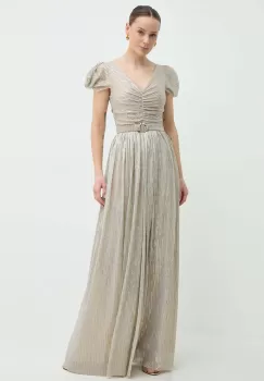 Nissa rochie culoarea auriu, maxi, evazati, RS14818 imagine