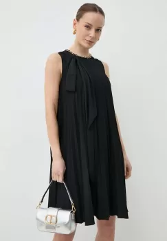 Nissa rochie culoarea negru, mini, evazati, RC14842 imagine