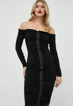 Nissa rochie culoarea negru, mini, mulata imagine