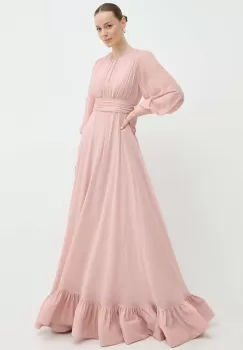 Nissa rochie culoarea roz, maxi, evazati, RS14870 imagine