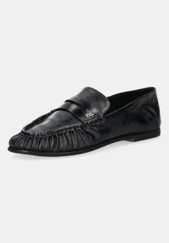 Nokwol mocasini de piele Mica culoarea negru, cu toc plat, Mica imagine