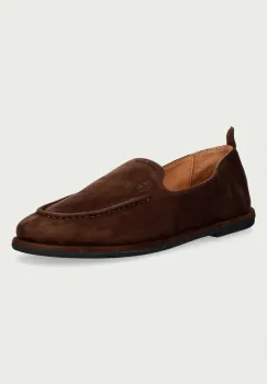 Nokwol  mocasini pentru femei din piele intoarsa Rumi Chocolate Suede imagine