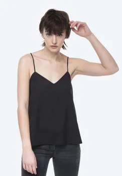 Norse Projects bluza din bumbac Sille Light culoarea negru imagine