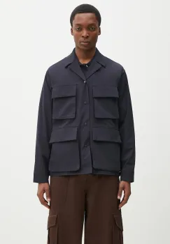 Norse Projects camasa Mads Travel Light Overshirt barbati, culoarea albastru marin, cu guler clasic, relaxed, N50.0269.7004 imagine