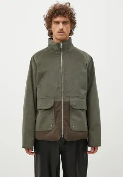 Norse Projects geaca din amestec de lana Hakon Solotex Corduroy culoarea verde, de tranzitie, N50.0257.8098 imagine