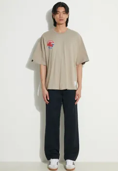 Norse Projects pantaloni Aros Regular Organic barbati, culoarea albastru marin, drept, N25.0368.7004 imagine