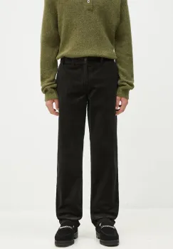 Norse Projects pantaloni de catifea cord Aros culoarea verde, drept, N25.0407.8109 imagine