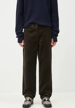 Norse Projects pantaloni de catifea cord Aros Regular Wide Wale Corduroy Chino culoarea maro, drept, N25.0407.2022 imagine
