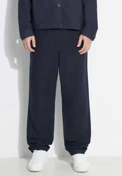 Norse Projects pantaloni din amestec de in Ezra Relaxed Cotton Linen culoarea albastru marin, cu fason chinos, N25.0402.7004 imagine
