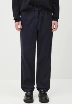 Norse Projects pantaloni Ezra Light Stretch culoarea bleumarin, cu fason chinos, N25.0369.7004 imagine