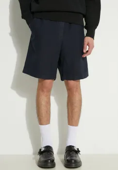 Norse Projects pantaloni scurti din amestec de in Ezra Relaxed Cotton culoarea albastru marin, N35.0614.7004 imagine