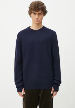 Norse Projects pulover de lana Henning Merino Crew barbati, culoarea bleumarin, N45.0561.7004 imagine