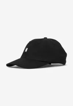 Norse Projects sapca de baseball din bumbac culoarea negru, uni N80.0001.9999-9999 imagine