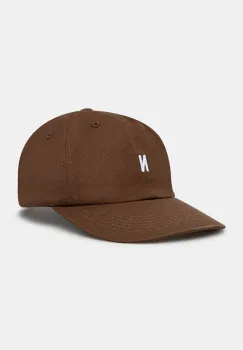 Norse Projects sapca de baseball din bumbac Twill Sports Cap culoarea maro, cu imprimeu, N80.0001.2033 imagine