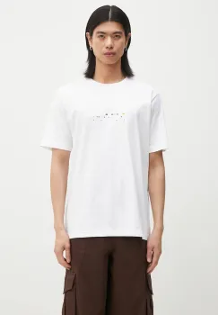 Norse Projects tricou din bumbac Johannes Organic Code Print T-shirt barbati, culoarea alb, cu imprimeu, N01.0689.0001 imagine
