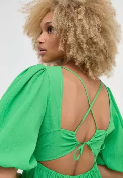 Notes du Nord bluza Carrie femei, culoarea verde, neted imagine