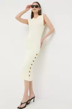 Notes du Nord rochie culoarea galben, midi, mulata imagine