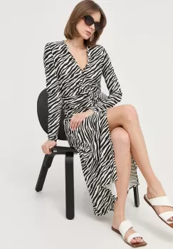 Notes du Nord rochie culoarea negru, maxi, evazati imagine