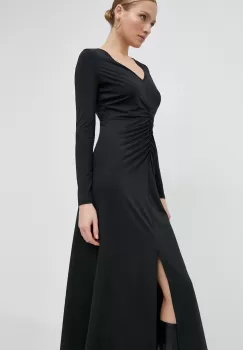 Notes du Nord rochie culoarea negru, maxi, mulata imagine