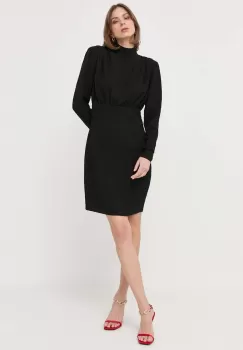 Notes du Nord rochie culoarea negru, mini, mulata imagine
