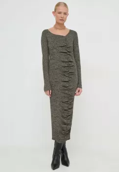 Notes du Nord rochie culoarea verde, maxi, mulata imagine