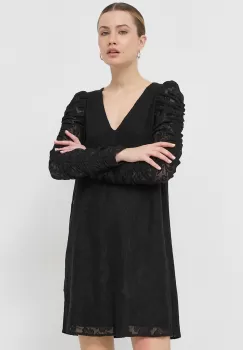 Notes du Nord rochie Faiza culoarea negru, mini, drept imagine