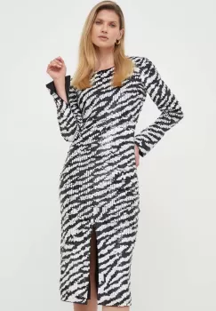 Notes du Nord rochie Glow culoarea negru, midi, mulata imagine